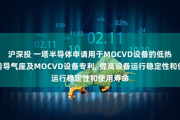沪深投 一塔半导体申请用于MOCVD设备的低热传导旋转导气座及MOCVD设备专利, 提高设备运行稳定性和使用寿命