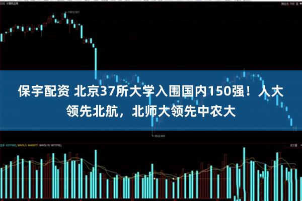 保宇配资 北京37所大学入围国内150强！人大领先北航，北师大领先中农大