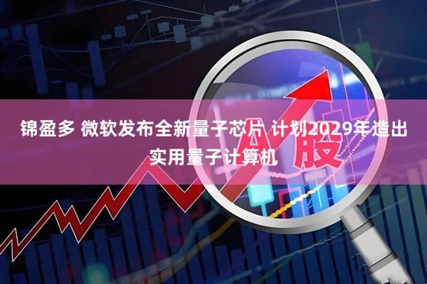 锦盈多 微软发布全新量子芯片 计划2029年造出实用量子计算机