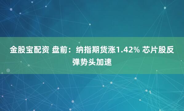 金股宝配资 盘前：纳指期货涨1.42% 芯片股反弹势头加速