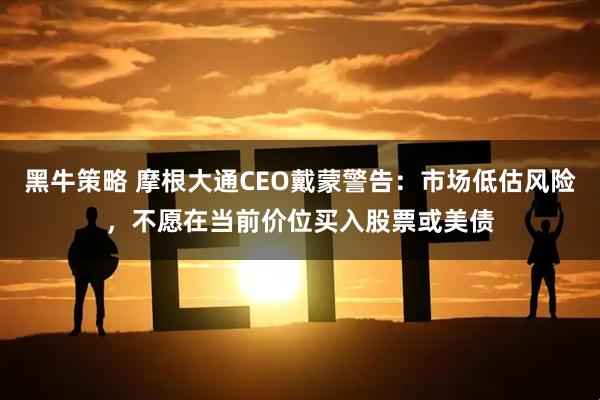 黑牛策略 摩根大通CEO戴蒙警告：市场低估风险，不愿在当前价位买入股票或美债