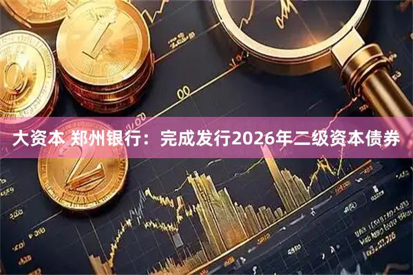 大资本 郑州银行：完成发行2026年二级资本债券